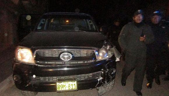 Serenos de Paucarpata quedan heridos por seguir a camioneta con sospechosos