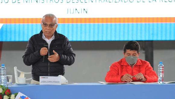 Aníbal Torres defendió al presidente Pedro Castillo de las acusaciones de corrupción. (Foto: Jefferson Meza / GEC)
