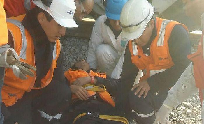 ​Trabajador de Perú Rail queda con la pierna destrozada al caer de vagón
