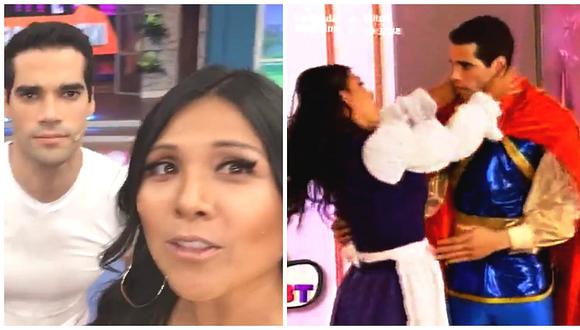 Tula Rodríguez sorprende a Guty Carrera al darle un beso en la boca (VIDEO)