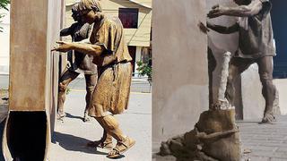 Vándalos destruyen escultura del Paseo Yortuque