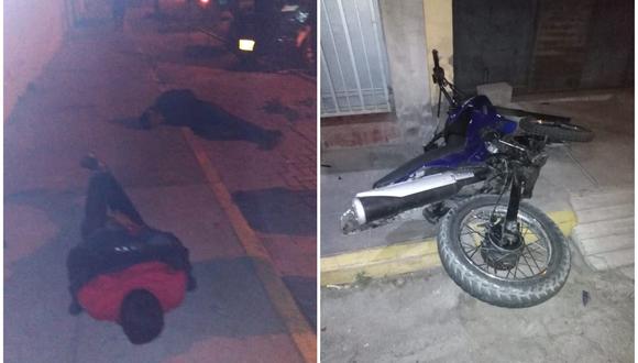 Dos hombres fueron detenidos cuando huían en una moto sin placa e hirieron a un policía en Arequipa, tras una balacera