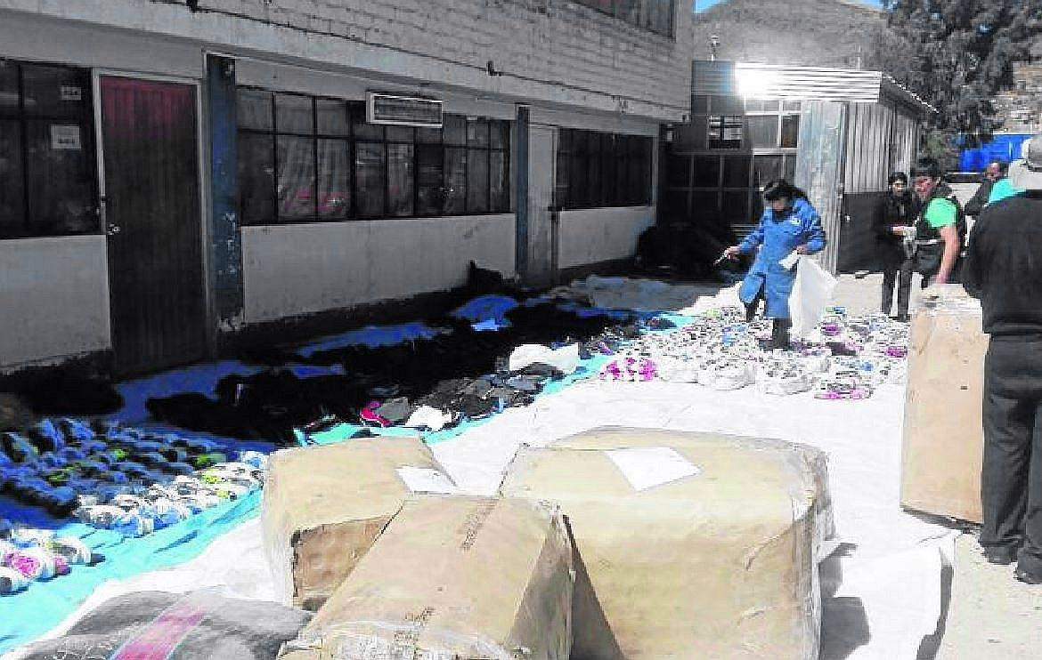 Puno: incautan mercadería ilegal en la empresa transportes Marvisur