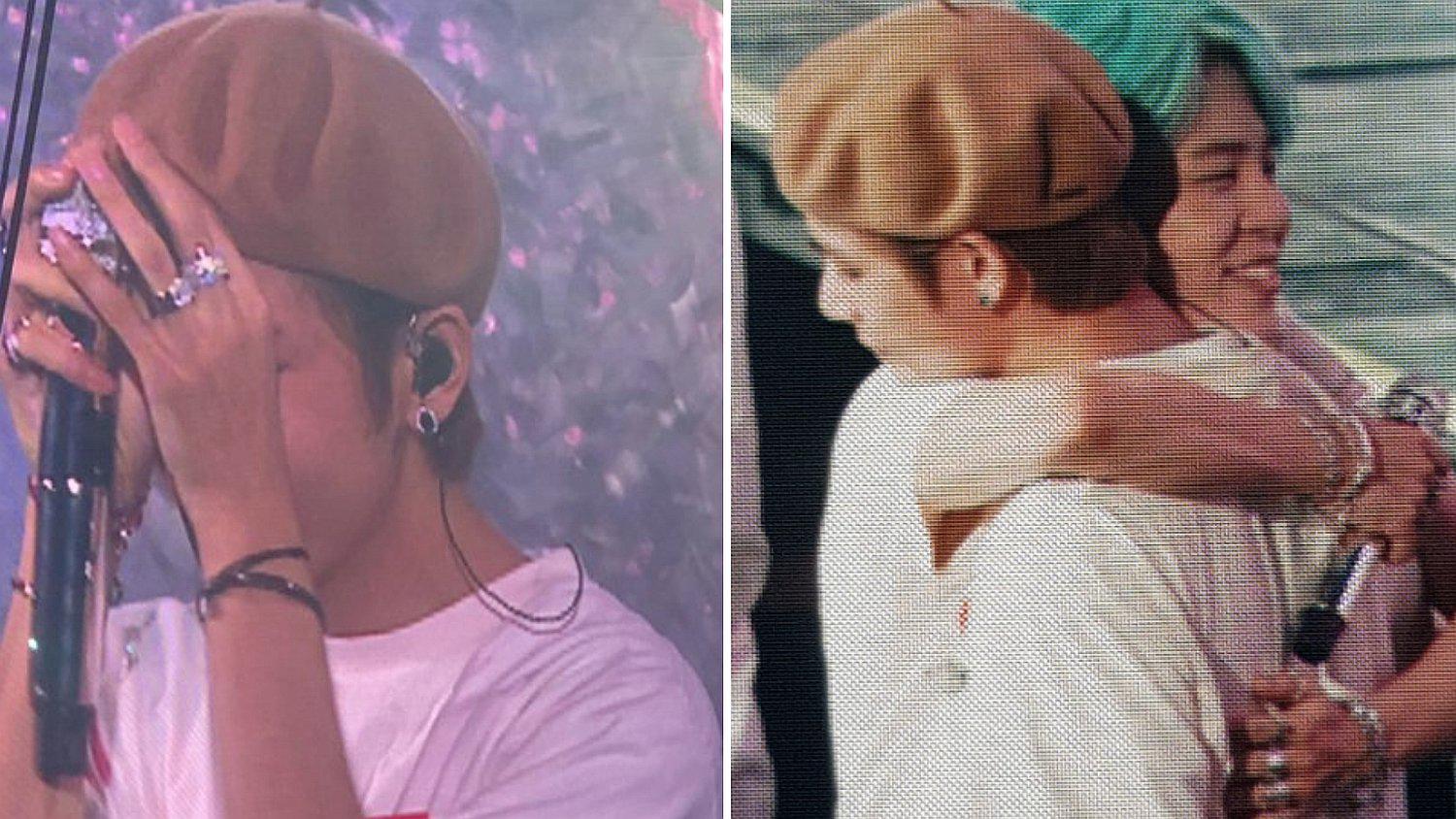 V de BTS lloró durante concierto en Francia por no llegar a una nota alta (VIDEO)