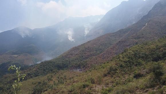Lambayeque: Incendio forestal está controlado en un 60% en zonas altoandinas