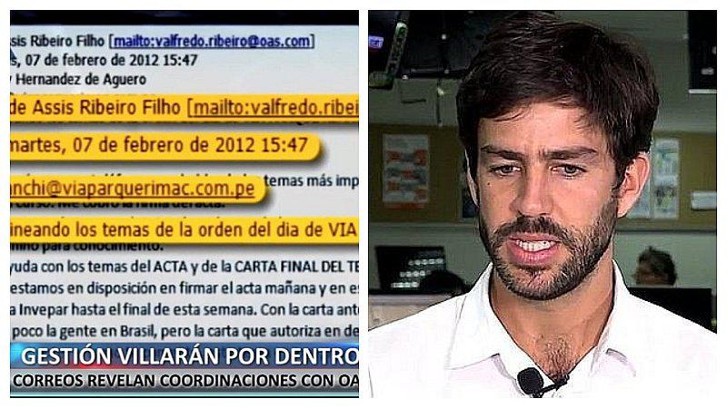 Revelan correos entre Augusto Rey y exfuncionario de OAS durante gestión de Villarán