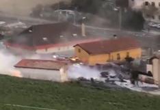España: se estrella una avioneta en la localidad navarra de Noáin (VIDEO)
