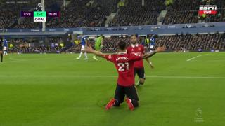 Gol de Manchester United: Antony colocó el 1-1 frente al Everton (VIDEO)