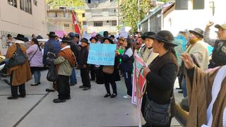Comuneros de Palca protestan ante Corte Superior de Justicia de Huancavelica