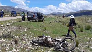 Joven motociclista muere en la carretera Nuñoa - Ticuyo