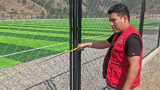 Construcción de estadio en distrito Colpas, en Huánuco, presenta deficiencias en la tribuna, grass y techo