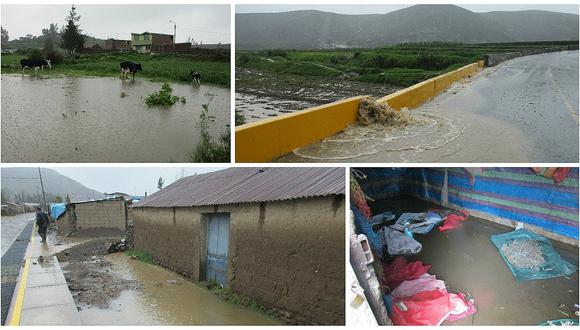 Lluvias causaron graves daños a casas y cultivos en Polobaya