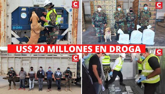 La Dinandro halla 125 kilos de cocaína en el puerto de Paita y 360 kilos de marihuana cripy en un camión en la vía hacia Ayabaca.