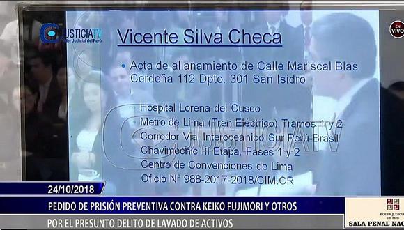 Keiko Fujimori: Silva Checa, hombre de confianza de Montesinos, tenía documentos sobre Chavimochic en su casa