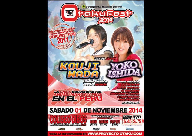 Otakufest 2014: Confirman que Kouji Wada y Yoko Ishida cantarán en el evento