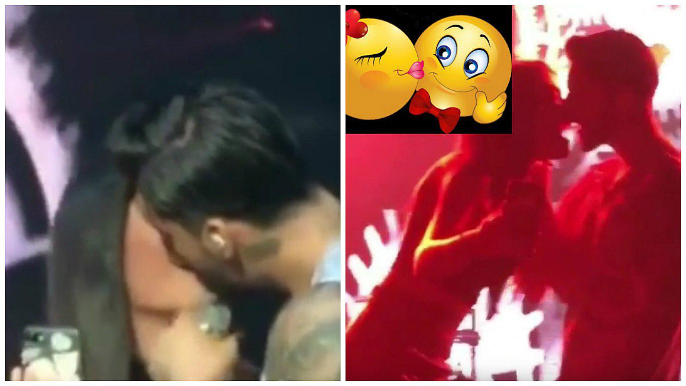 Maluma le da un beso a una seguidora en concierto y ella reacciona así (VIDEO)