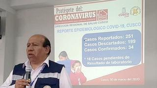 Se elevan a 34 los casos confirmados de COVID-19 en Cusco