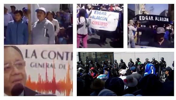 ​Arequipa: Pobladores protestan en rechazo al contralor Edgar Alarcón (VIDEO)