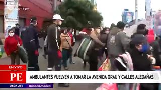 Cercado de Lima: ambulantes se resisten abandonar la avenida Grau y calles aledañas (VIDEO)