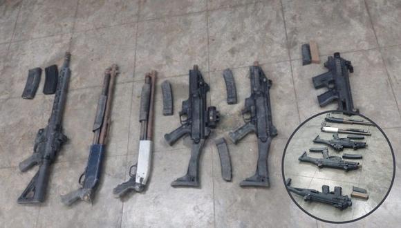 Las armas de fuego, municiones y accesorios fueron trasladadas a la Unidad Especializada PNP para continuar con las diligencias e investigaciones de acuerdo a ley.