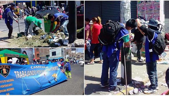 Arequipa: ​Sentenciados cumplen con trabajos comunitarios