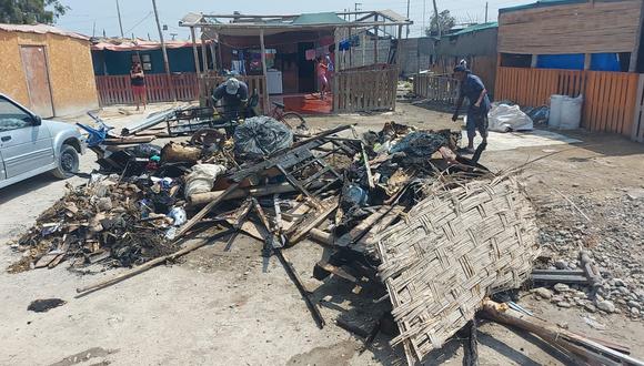 Pisco: Cuatro familias lo pierden todo por incendio en poblado de San Miguel.