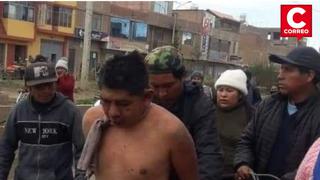 Puno: vecinos castigan a presunto ladrón acusado de robar vehículo en San Miguel