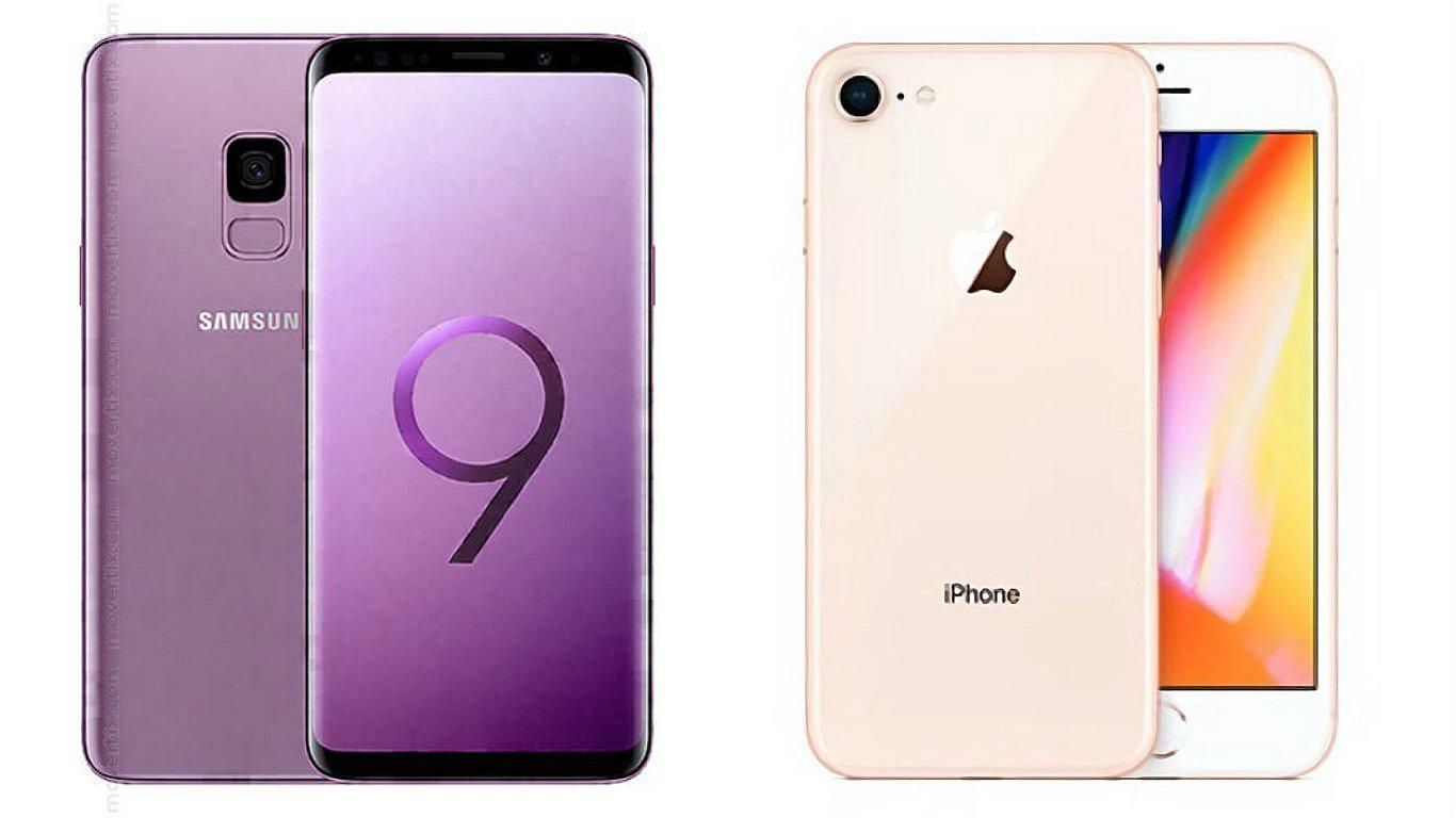 Conoce las diferencias del Iphone 8 y Samsung s9