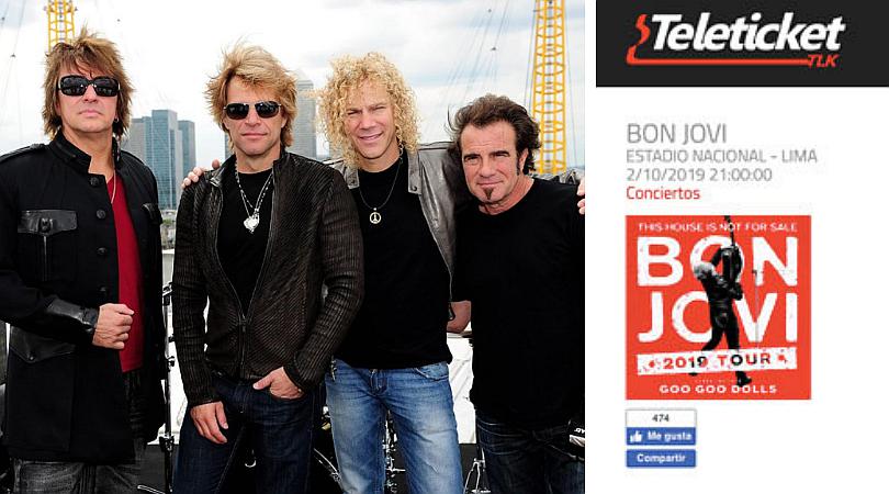 ​Bon Jovi regresaría al Perú luego de 9 años de ausencia junto con Goo Goo Dolls 