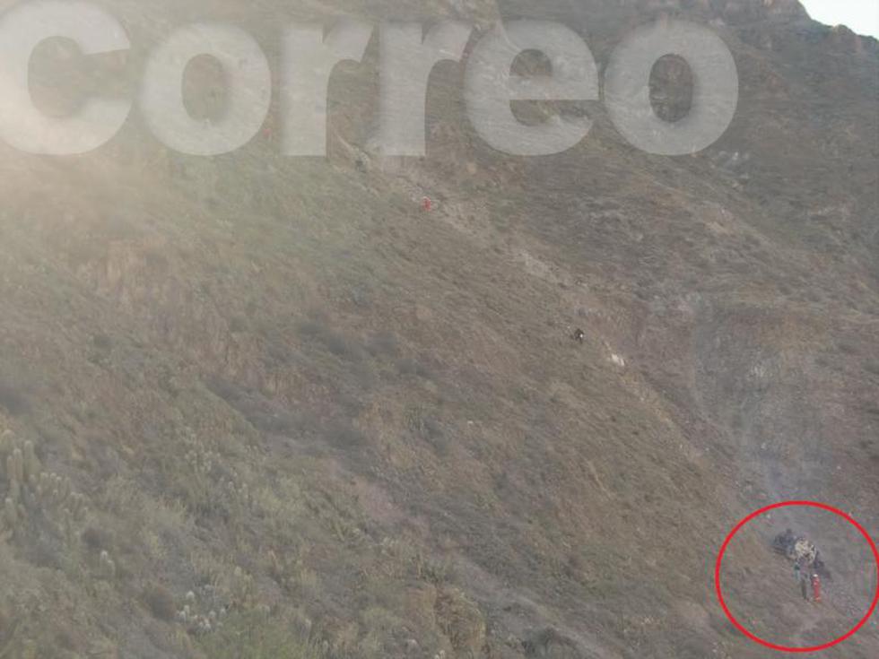 Camioneta de minera quedó destrozada en abismo de 900 metros