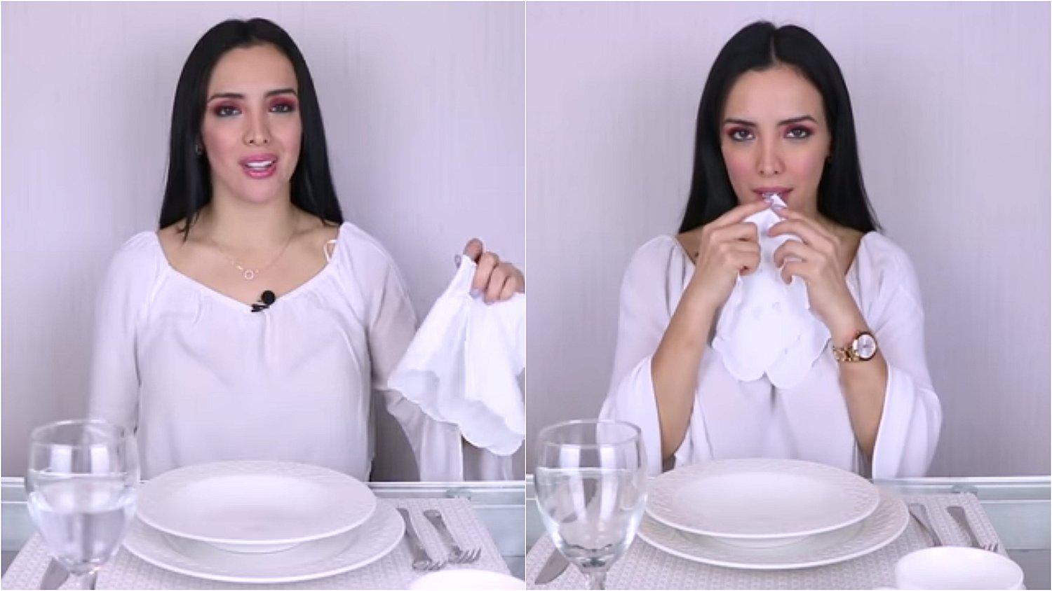 Rosángela Espinoza te enseña a cómo comportarte en la mesa en su segundo video de YouTube 