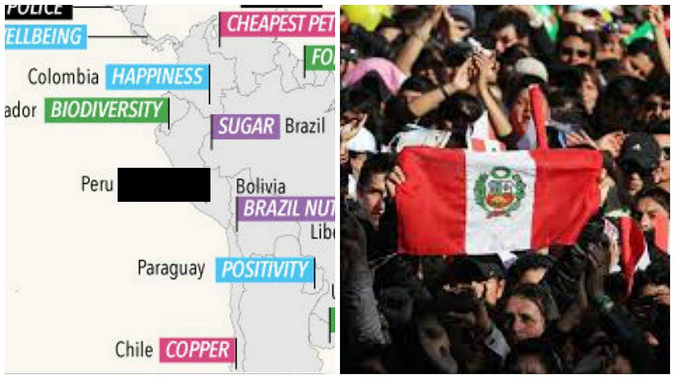Mapa de diario británico señala que Perú destaca en cocaína
