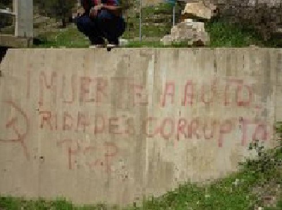 Ayacucho: Encuentran pintas pro Sendero Luminoso en Aucará (FOTOS)