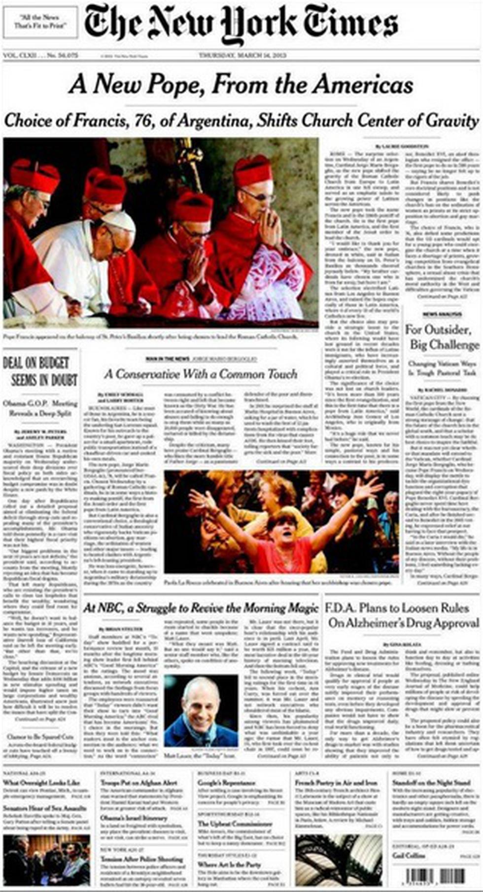 (FOTOS) Papa Francisco: Así informaron diarios de América