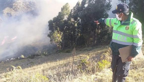 ​Apagan incendio forestal en distrito de Huando
