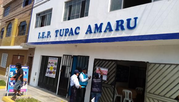 Colegio “Túpac Amaru” de Carmen de la Legua Reynoso fue clausurado por no contar con licencia de funcionamiento. (Foto: Difusión)