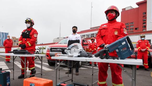 La Intendencia Nacional de Bomberos del Perú también adquirió un componente de herramientas y otros equipos adicionales para labores de rescate
