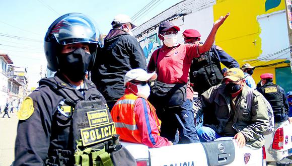 Huancayo: Más de un centenar de detenidos en protesta de CGTP y mineros (VIDEO)