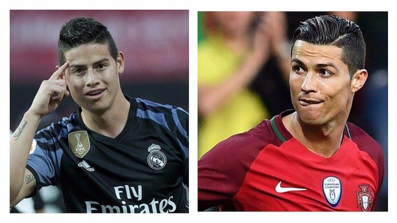 La tremenda burla de Cristiano Ronaldo sobre el nuevo look de James Rodríguez [FOTO]