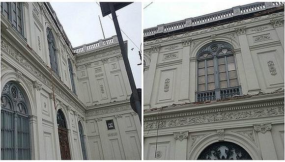  Ministerio de Cultura evalúo daños en la cornisa del Museo de Arte de Lima