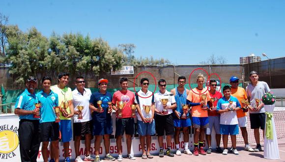 Tacneños logran dos títulos en torneo de tenis del club de Arica