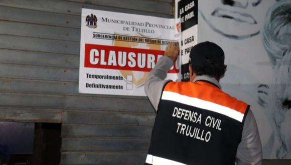 Municipalidad Provincial de Trujillo informó que cierre es entre 30 y 45 días hábiles y la multa supera los S/ 6,000.