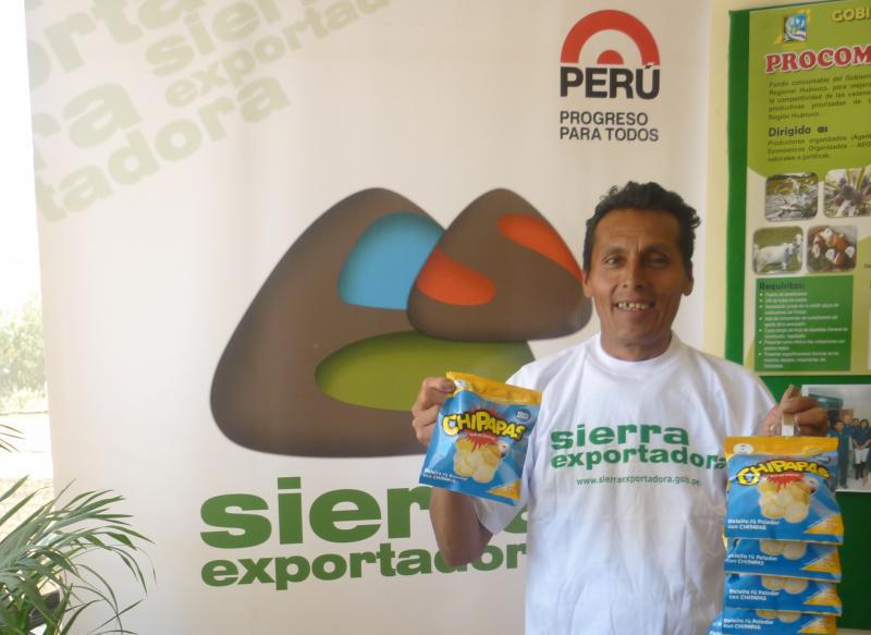 Agricultores del distrito de Chinchao producen papas chips