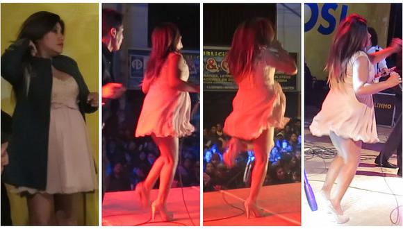 ​Con casi ocho meses de gestación, Ada Chura salta, canta y baila en concierto (VIDEO)