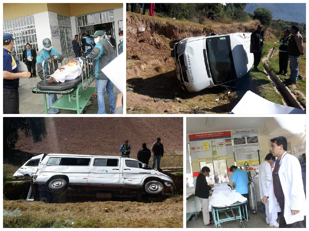 Cusco: 16 extranjeros salvan de morir tras accidente en el Valle Sagrado