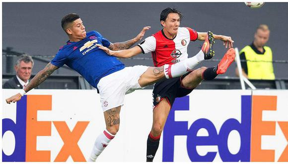 Europa League: ​Manchester United perdió 1-0 ante Feyenoord de Renato Tapia