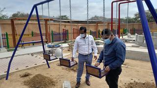 Tumbes: Supervisan obra de parque infantil en Casitas
