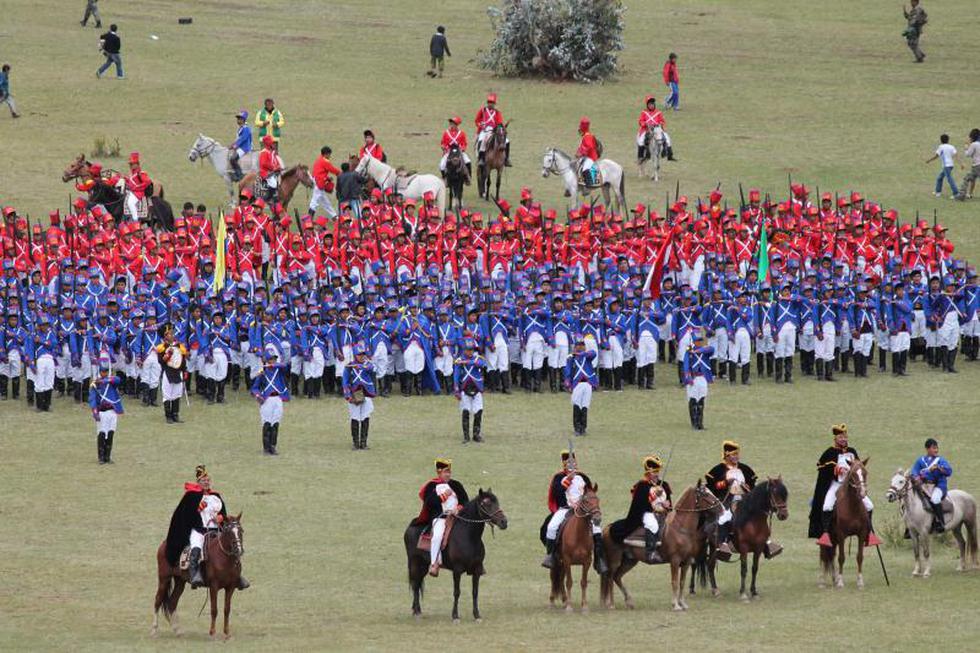 Así se llevó a cabo la gran escenificación de la Batalla de Ayacucho (FOTOS)