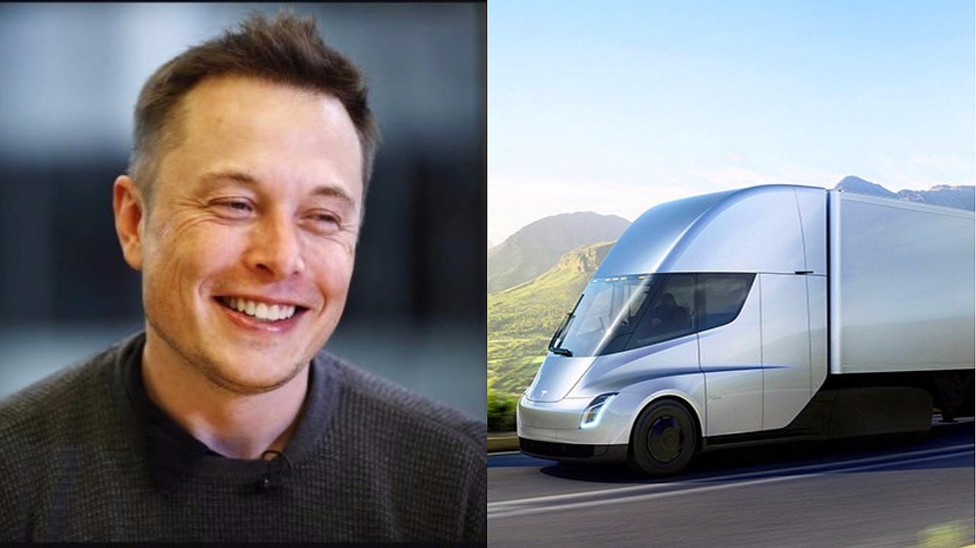 Elon Musk y su camión eléctrico capaz de recorrer 600 Km sin recargar sus baterías (VIDEO)