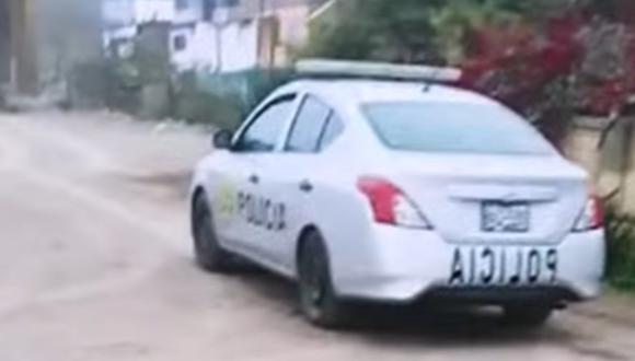 Patrullero fue filmado por un vecino de Villa El Salvador. (Foto: captura | 24 Horas)